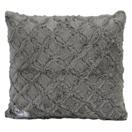 Μαξιλαροθήκη Διακοσμητική Oblong Grey Madi 50X50 Οικολογική Γούνα
