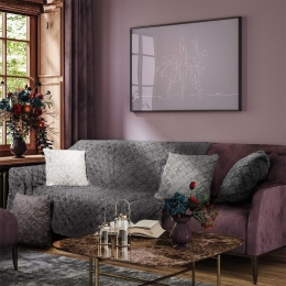 Ριχτάρι Oblong Grey Madi Πολυθρόνα 180x180cm Οικολογική Γούνα