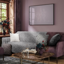 Ριχτάρι Oblong Taupe Madi Πολυθρόνα 180x180cm Οικολογική Γούνα