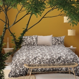 Κουβερλί Grove (Σετ 3τμχ) Brown Madi King Size 240x240cm Βαμβάκι-Πολυέστερ
