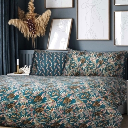 Κουβερλί Wild (Σετ 3τμχ) Petrol Madi Υπέρδιπλο 220x240cm Βαμβάκι-Πολυέστερ