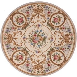 Χαλί Canvas Aubuson 514 W Beige-Multi Royal Carpet 150X150cm Round