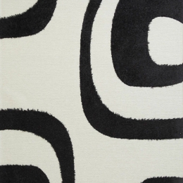 Χαλί Toscana Shaggy Shira Black White Royal Carpet 160X230cm