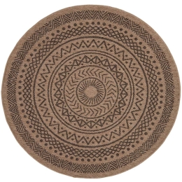 Χαλί Ψάθινο Avanos 8894 Black Royal Carpet 160X160 Round