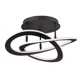 Φωτιστικό Οροφής - Πλαφονιέρα Led Charlie 4235700 Black Viokef Μέταλλο,Πλαστικό