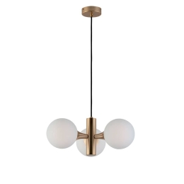 Φωτιστικό Οροφής Glοbe 3094300 Gold-White Viokef Μέταλλο,Γυαλί