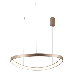 Φωτιστικό Οροφής Led Loop 4222900 D850 Gold Mat Viokef Μέταλλο