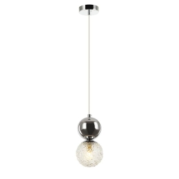 Φωτιστικό Οροφής Sylia 4239000 Chrome Viokef Μέταλλο,Γυαλί