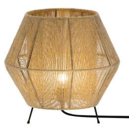 Φωτιστικό Επιτραπέζιο Zaira 4214202 30x25,5cm 1xE27 40W Beige-Black Viokef Σχοινί