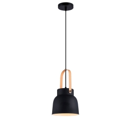 Φωτιστικό Οροφής Carla 4231501 Black Viokef Μέταλλο,Ξύλο