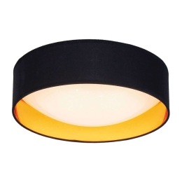 Φωτιστικό Οροφής - Πλαφονιέρα Alice 4216900 Black-Gold Viokef Μέταλλο,Ύφασμα