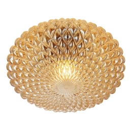 Φωτιστικό Οροφής - Πλαφονιέρα Ester 4225801 Honey Viokef Γυαλί