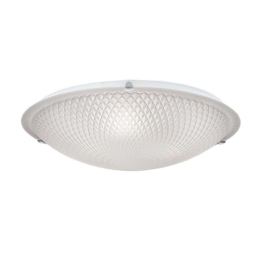 Φωτιστικό Οροφής - Πλαφονιέρα Romvos 3095100 D300 White Viokef Γυαλί