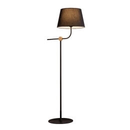 Φωτιστικό Δαπέδου Largo 4221400 Black Viokef Μέταλλο,Ύφασμα