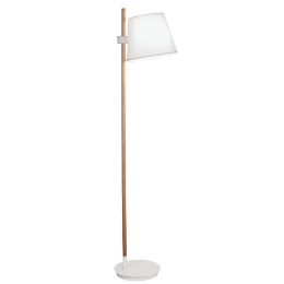 Φωτιστικό Δαπέδου Viana 4196000 White Viokef Ξύλο,Ύφασμα