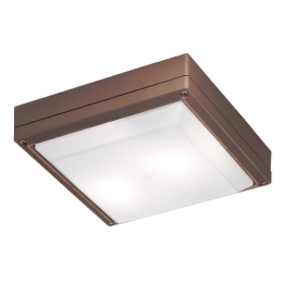 Φωτιστικό Οροφής - Πλαφονιέρα Sq. Leros IP54 4049303 Brown Viokef Αλουμίνιο