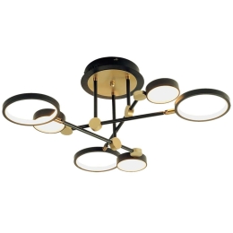 Φωτιστικό Οροφής - Πλαφονιέρα Persa 4251100 Led Black-Gold Viokef Μέταλλο