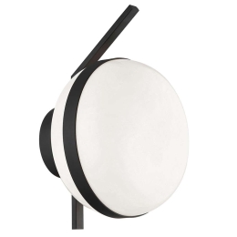 Φωτιστικό Τοίχου - Απλίκα Palma 4245400 E27 Black-White Viokef Μέταλλο,Γυαλί