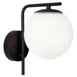 Φωτιστικό Τοίχου - Απλίκα Danae 4228900 E14 White-Black Viokef Μέταλλο,Γυαλί