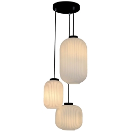 Φωτιστικό Οροφής Astor 4257900 E27 White-Black Viokef Μέταλλο,Γυαλί