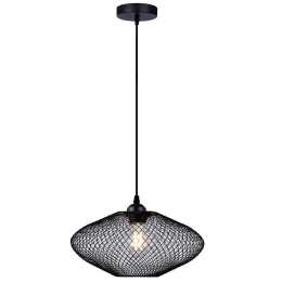 Φωτιστικό Οροφής Electra 4251500 Φ300 E27 Black Viokef Μέταλλο