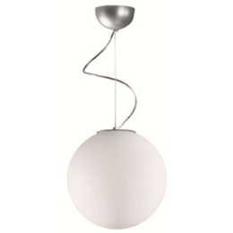 Φωτιστικό Οροφής Luna 425600Π Φ300 E27 White-Silver Viokef Μέταλλο,Γυαλί
