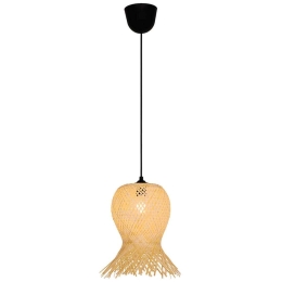 Φωτιστικό Οροφής Contessa 4257400 E27 Natural-Black Viokef Ψάθα