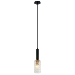 Φωτιστικό Οροφής Lira 4246200 E14 Black-Clear Viokef Μέταλλο,Γυαλί