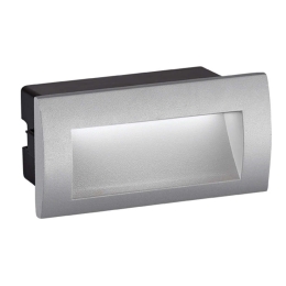 Φωτιστικό Τοίχου - Απλίκα Χωνευτή Riva 4124900 Led 14x7cm Grey Viokef