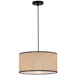 Φωτιστικό Οροφής Gheisa 4267700 40x123cm 1xE27 40W Natural-Black Viokef Rattan,Ατσάλι