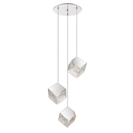 Φωτιστικό Οροφής Dream 4273100 48x148,5cm 3xE14 25W Clear-Chrome Viokef Ατσάλι,Γυαλί