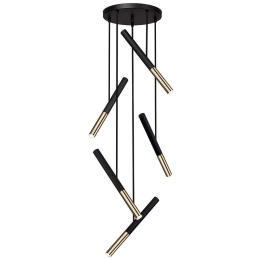 Φωτιστικό Οροφής Ballet 4265300 43x141cm Led 2250Lm 26W 3000K Black-Gold Viokef Ατσάλι
