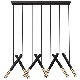 Φωτιστικό Οροφής - Ράγα Ballet 4265400 95x141cm Led 3150Lm 37W 3000K Black-Gold Viokef Ατσάλι