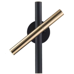 Φωτιστικό Τοίχου - Απλίκα Ballet 4272900 11x33cm Led 923Lm 15,4W 3000K Black-Gold Viokef Μέταλλο