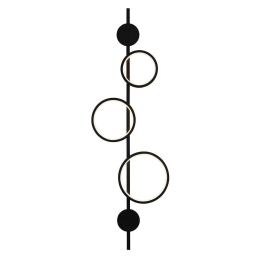 Φωτιστικό Τοίχου Jocco 4271600 34x106cm Led 680Lm 12,4W 3000K Black Viokef Αλουμίνιο