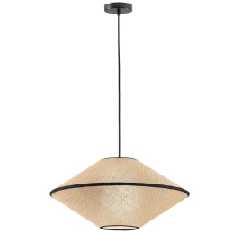 Φωτιστικό Οροφής Amica 4270100 Φ60x145cm 1xE27 40W Natural-Black Viokef