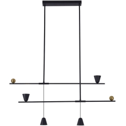 Φωτιστικό Οροφής-Ράγα Donatella 4280400 100x170cm Led 1360lm 24W Black Viokef