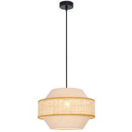 Φωτιστικό Οροφής Erica 4274500 Φ35x150cm 1xE27 60W Natural-Black Viokef