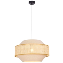 Φωτιστικό Οροφής Erica 4274600 Φ45x150cm 1xE27 60W Natural-Black Viokef