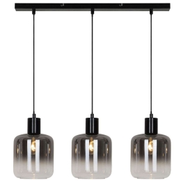 Φωτιστικό Οροφής-Ράγα Adam 4278300 70x132cm 3xE27 60W Black-Smoke Viokef