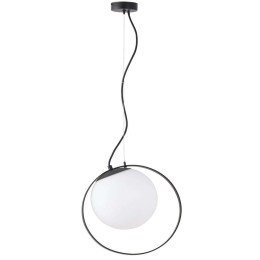 Φωτιστικό Οροφής Bubble 3099900 Φ30x130cm 1xE27 7W Black-White Viokef
