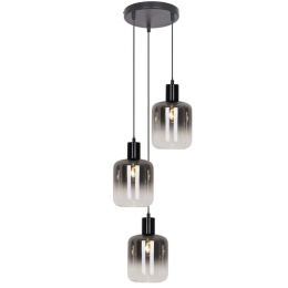 Φωτιστικό Οροφής Adam 4278400 Φ40x132cm 3xE27 60W Black-Smoke Viokef