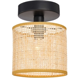 Φωτιστικό Οροφής-Πλαφονιέρα Erica 4274900 Φ15x19cm 1xE14 40W Natural-Black Viokef