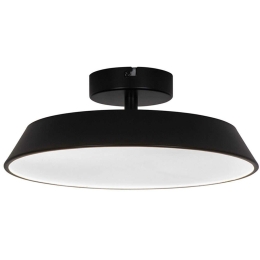 Φωτιστικό Οροφής - Πλαφονιέρα Flat 4296901 Φ34x9,8cm Led 1800lm 22W 3000K Black Viokef