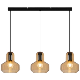 Φωτιστικό Οροφής - Ράγα Mandy 4295900 70x21cm 3xE27 40W Amber-Black Viokef