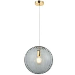 Φωτιστικό Οροφής Diana 4294301 Φ30x150cm 1xE27 40W Smoke-Gold Viokef