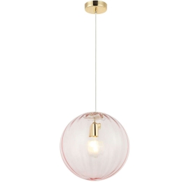 Φωτιστικό Οροφής Diana 4294302 Φ30x150cm 1xE27 40W Pink-Gold Viokef