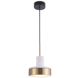 Φωτιστικό Οροφής Lithos 4295200 Φ20x21,5cm Led 822lm 9W 3000K White-Gold Viokef