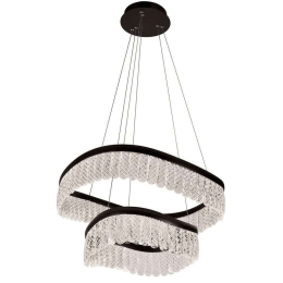 Φωτιστικό Οροφής Crystal 4291600 40x120cm Led 2000lm 51W 3000K Clear-Black Viokef