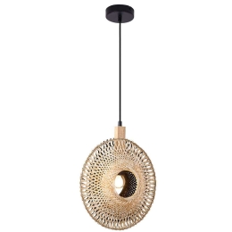 Φωτιστικό Οροφής Ilanga 4299100 Φ30x9x130cm 1xE27 40W Natural Viokef